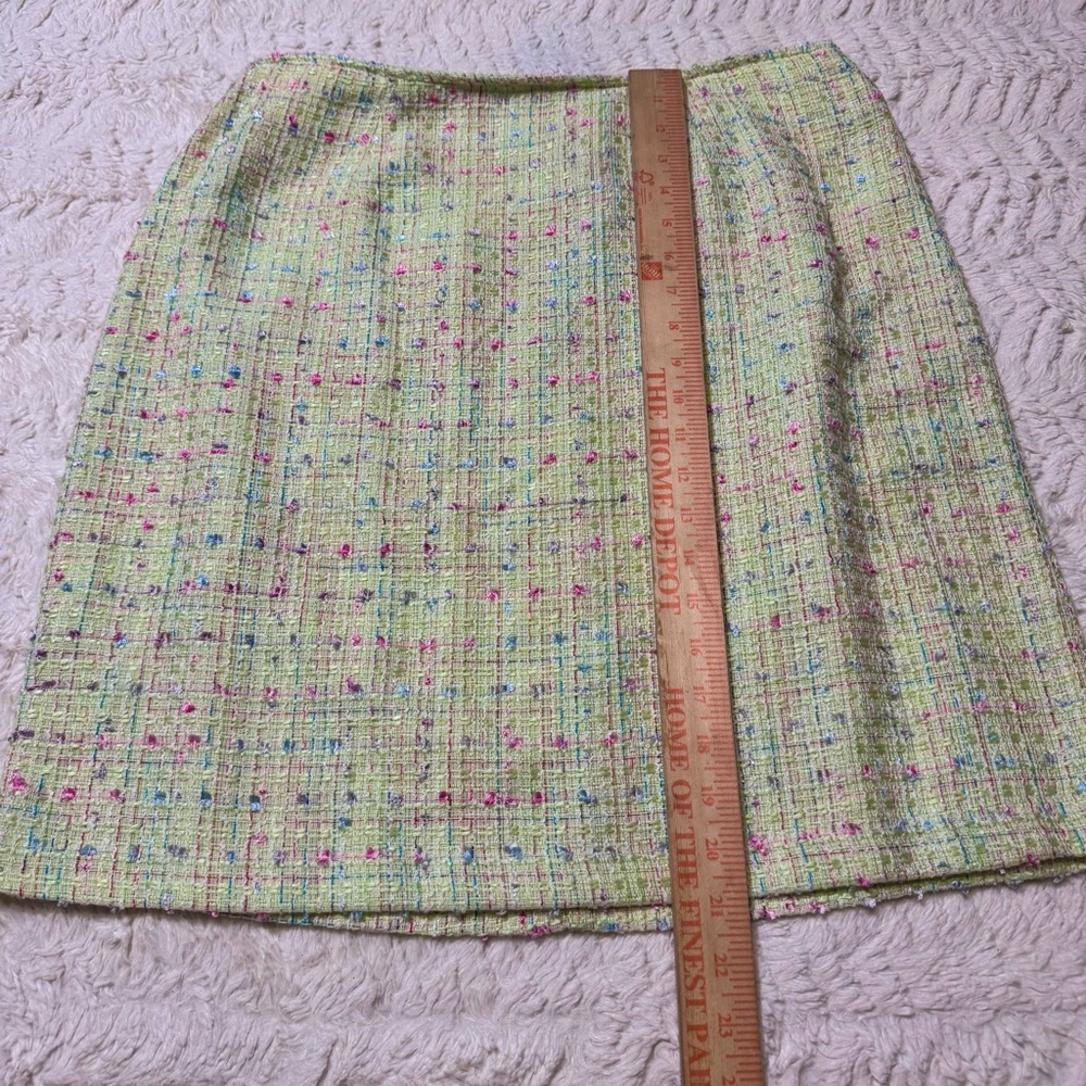 Vintage Breakin’ Loose Tweed 2-Piece Skirt Suit 15/16Yellow Pastel NWT Deadstock - Picture 7 of 12